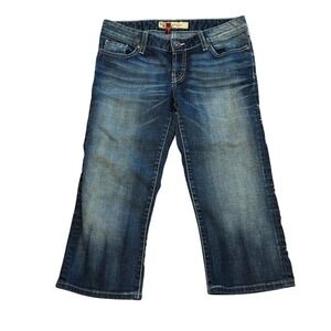BKE Stella Jean Capris Women Size 28 Stretch Blue Denim Cropped‎ Spring Summer